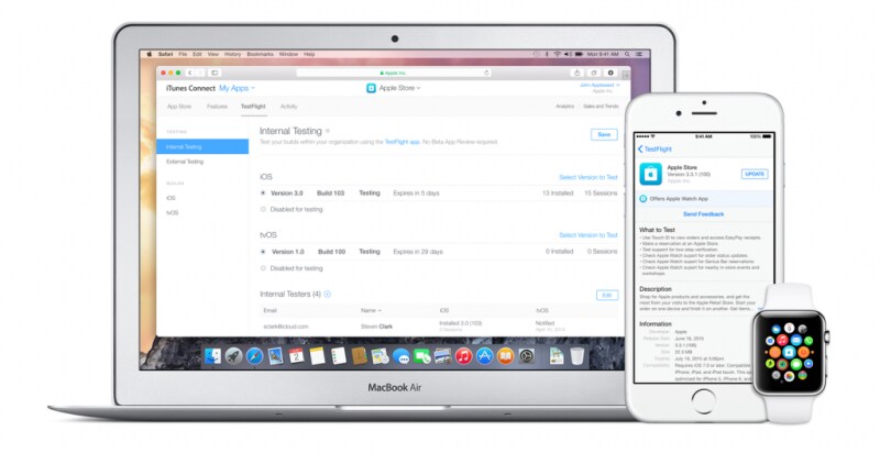 Apple aggiorna TestFlight per migliorare il supporto alle app watchOS