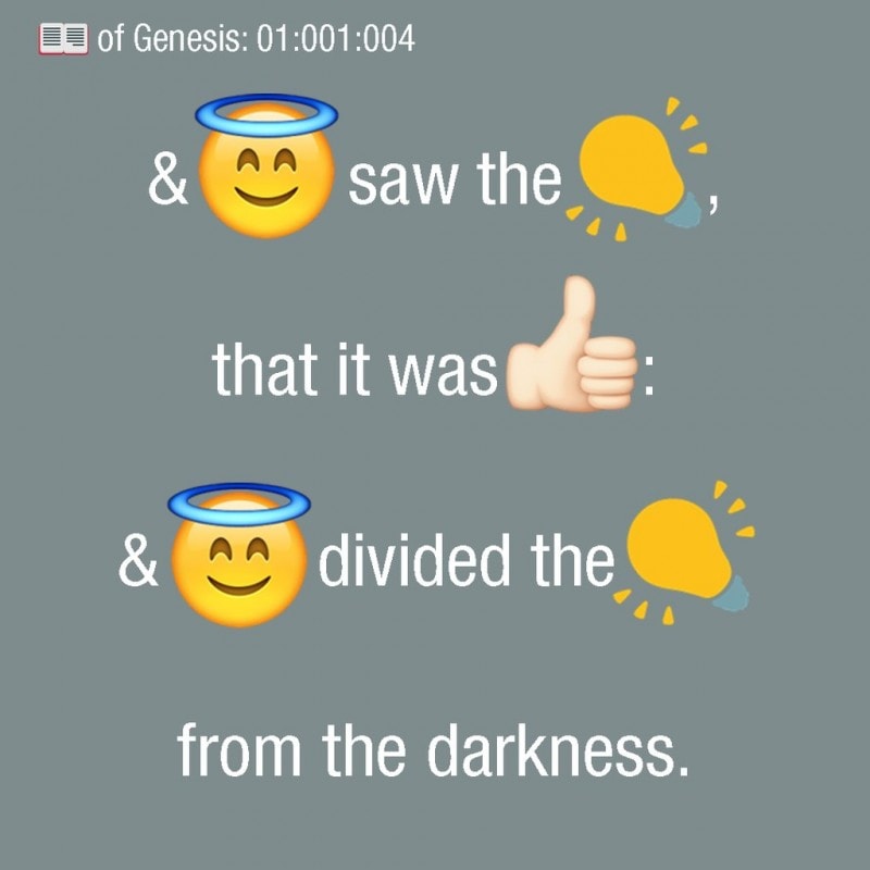 La Bibbia è stata tradotta con le emoji e Internet ha un nuovo vincitore