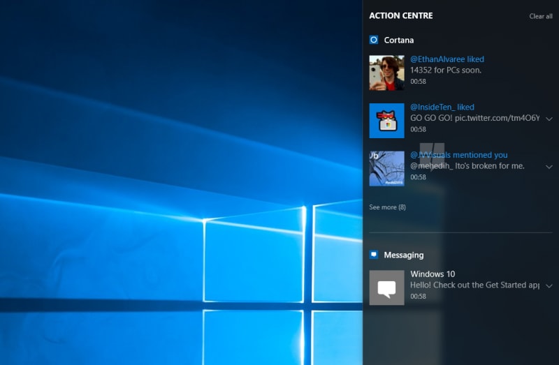Windows 10: la sincronizzazione notifiche tra mobile e desktop arriverà a breve (almeno per gli Insider!)
