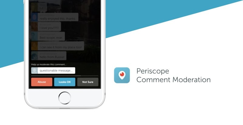 Periscope chiederà agli utenti di moderare i commenti