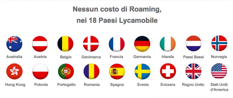 Lycamobile elimina il roaming in questi 18 paesi