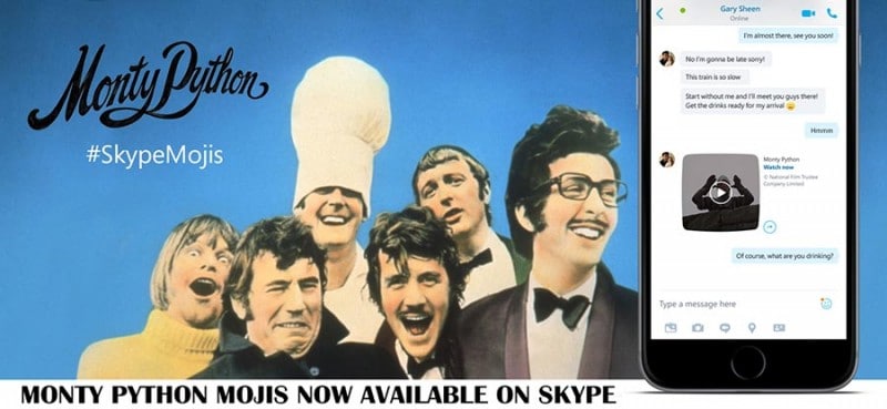 L&#039;humor anni 70 invade Skype con le Moji di Monty Python