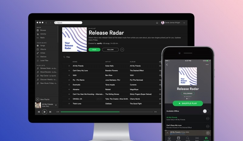 Release Radar è la playlist personalizzata di Spotify con le ultime uscite degli autori preferiti
