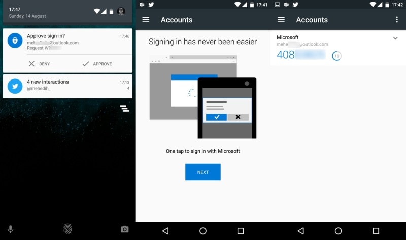 Tante novità per Microsoft Authenticator, per ora su Android e Windows 10 Mobile (foto)