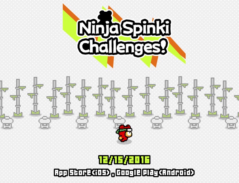 Il creatore di Flappy Birds è pronto a farsi odiare nuovamente con Ninja Spinki Challenges