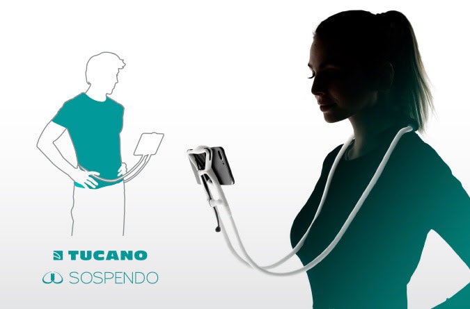 Tucano presenta Sospendo, un supporto &quot;a mani libere&quot; per smartphone e tablet (foto)