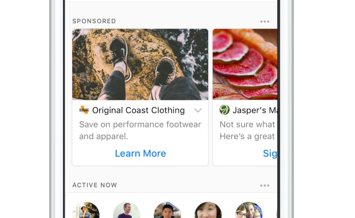 Facebook sta testando degli enormi annunci pubblicitari su Messenger
