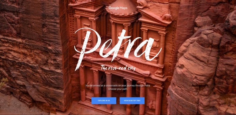 Google vi porta a spasso fra i monumenti di Petra con la realtà virtuale di Cardboard