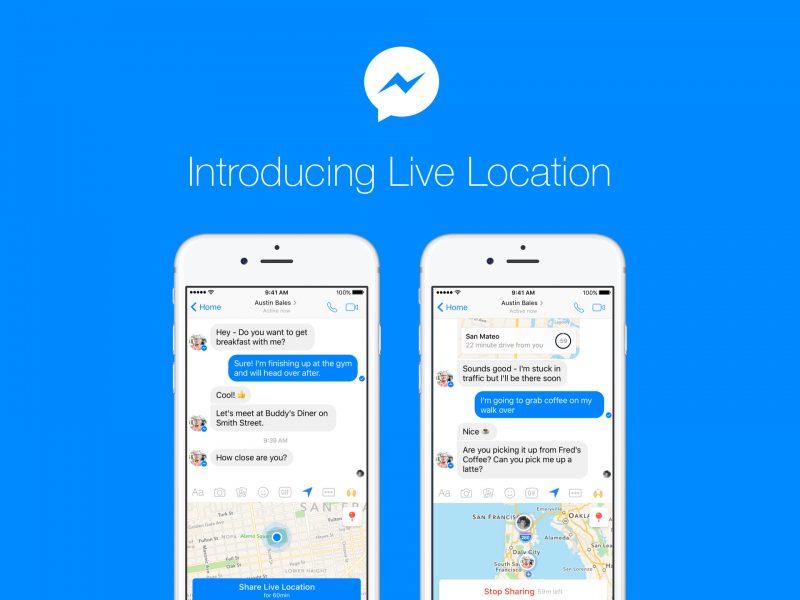 Facebook Messenger introduce la condivisione continua della posizione