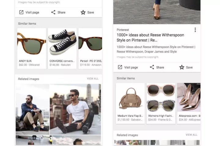 Google Immagini si trasforma in uno shop online (più o meno)