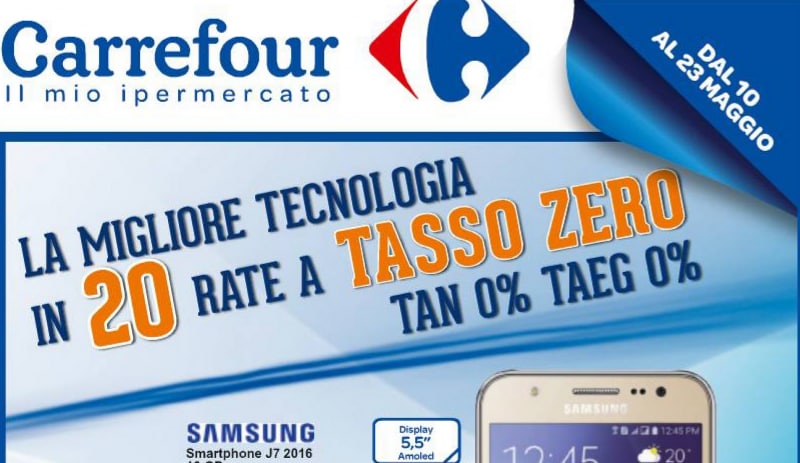 Volantino Carrefour 10-23 maggio: tasso zero e buoni sconto su smartphone, console, TV e notebook (foto)