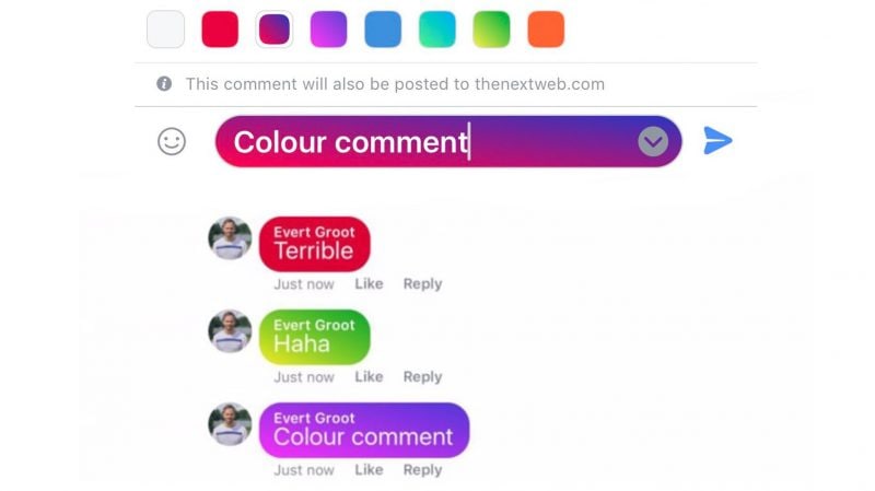 Facebook sta testando i commenti colorati, e voi potete usarli?