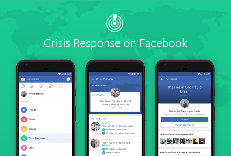 Facebook lancia un nuovo strumento per gestire le emergenze