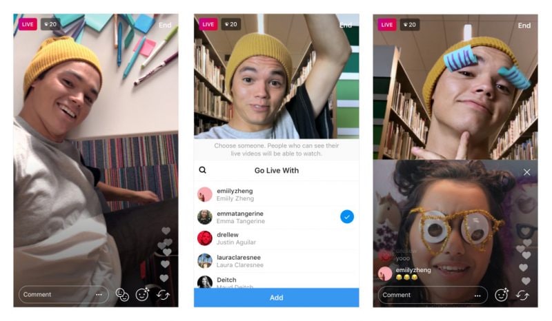 Mai più soli: Instagram vi permetterà di invitare un amico a trasmettere in diretta con voi (foto e video)