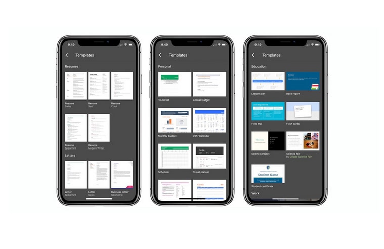 Google ha aggiornato Documenti, Presentazioni e Fogli: finalmente ottimizzati per iPhone X e iOS 11