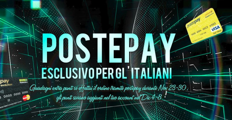 Doppi punti per chi paga con Postepay e tante offerte vi aspettano oggi su GearBest