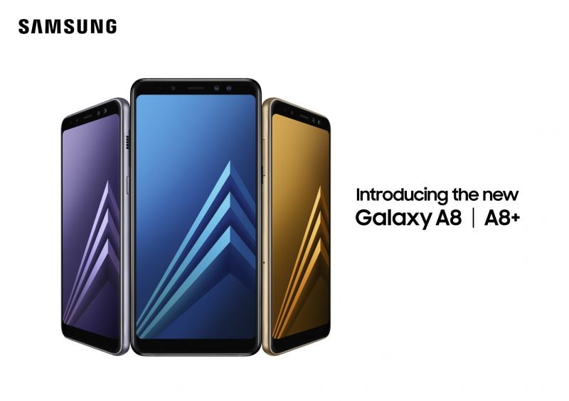 Samsung Galaxy A8 ed A8+ (2018) ufficiali: quasi borderless, doppia cam frontale e lettore di impronte al posto giusto!