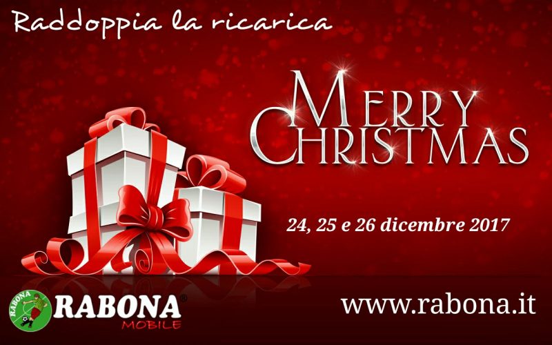 Rabona Mobile vi augura buon Natale raddoppiandovi le ricariche dal 24 al 26 dicembre