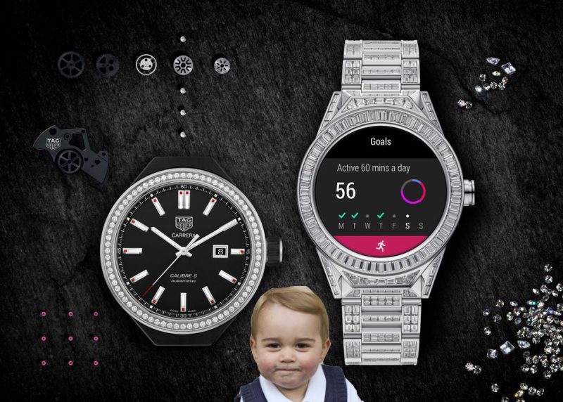 Anche Baby George avrebbe dei dubbi sul nuovo smartwatch Android Wear di TAG Heuer!