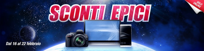 Trony &quot;Sconti Epici&quot; 16-22 febbraio: un po&#039; di smartphone, TV 4K e fotocamere (foto)