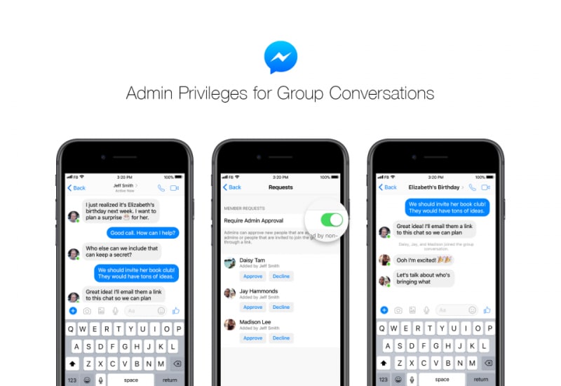 Facebook Messenger rende più semplice la gestione dei gruppi: arrivano i privilegi per gli amministratori (foto)