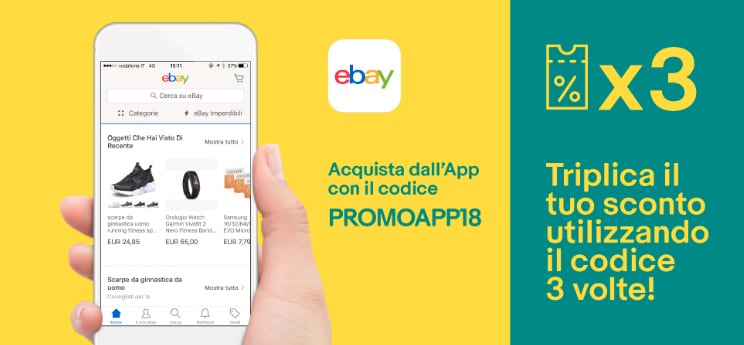 Codice sconto eBay: fino a -300€ nel carrello per chi acquista dall&#039;app!