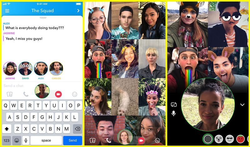Snapchat conferma il tag degli amici nelle storie e si prepara alle video-chat di gruppo (foto)