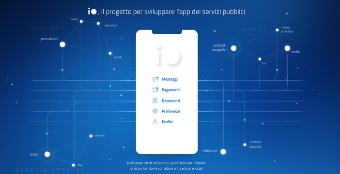 IO è la nuova app che metterà in comunicazione i cittadini italiani con lo Stato e gli enti pubblici (foto)