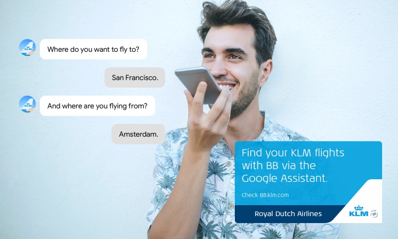 Con Google Assistant potete prenotare i voli di KLM, ma non se parlate italiano