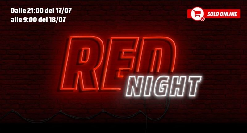 MediaWorld risponde al Prime Day con la Red Night: 12 ore di extra sconti a partire da... ora!