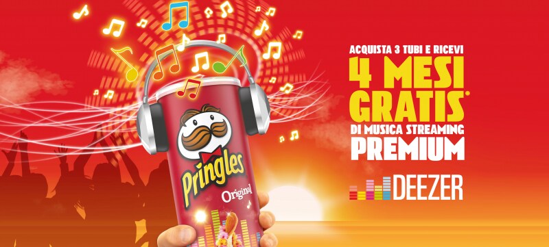 Amate le Pringles e la musica? Siete a cavallo: 4 mesi di Deezer Premium in regalo con l&#039;acquisto di 3 tubi!