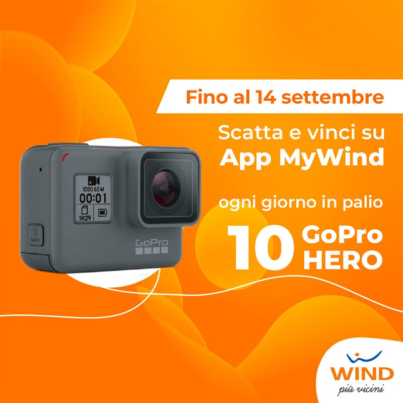 Con Wind potete cercare di vincere una delle 10 GoPro HERO al giorno (foto)