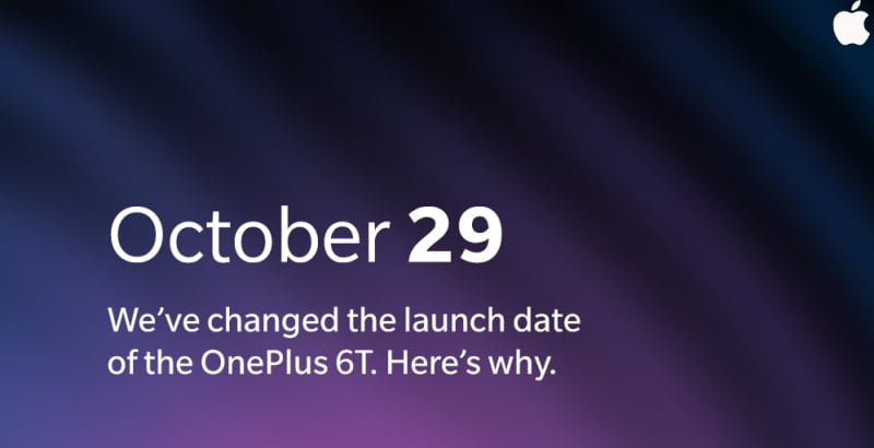 Apple fa anticipare il lancio di OnePlus 6T
