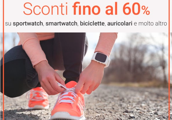 Monclick speciale fitness: fino al 60% di sconto su smartwatch Garmin, Samsung e Fitbit, cuffie full wireless e non solo (foto)