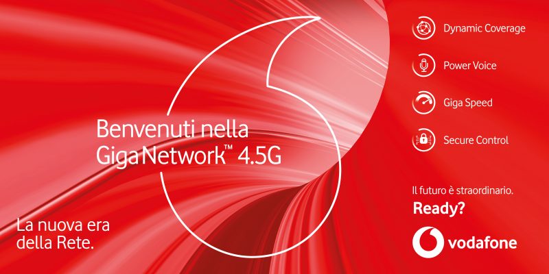 Il 5G può attendere: Vodafone lancia Giga Network 4.5G, la rete che supera il Gigabit al secondo