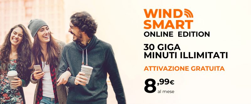 Wind Smart offre minuti illimitati e 30 GB a 8,99€ al mese, ma dovete sbrigarvi per attivarla!