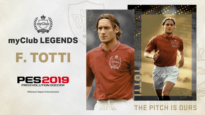 Francesco Totti torna a calcare i manti erbosi (virtuali) di PES 2019! (foto)