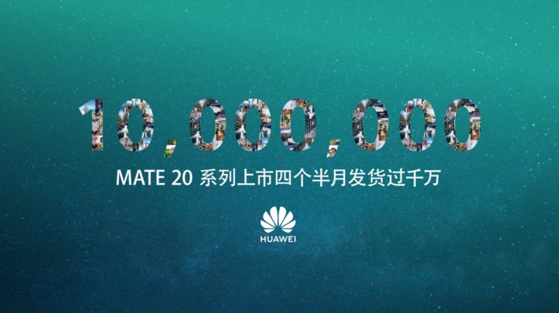 Che numeri per la serie Huawei Mate 20: oltre 10 milioni di unità spedite in 4 mesi!