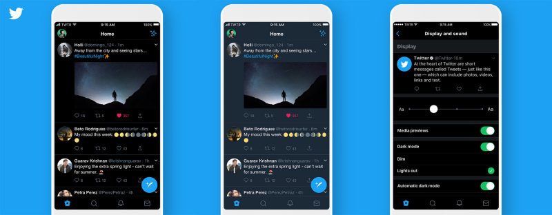 Vi piace la nuova Dark Mode tutta nera di Twitter? Arriva per iOS e presto su Android (foto)