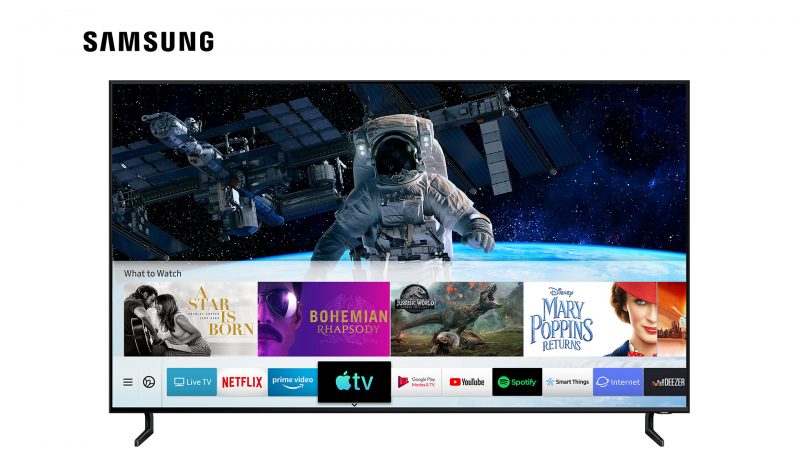 Samsung è il primo produttore a lanciare AirPlay 2 e l&#039;app Apple TV sui propri televisori
