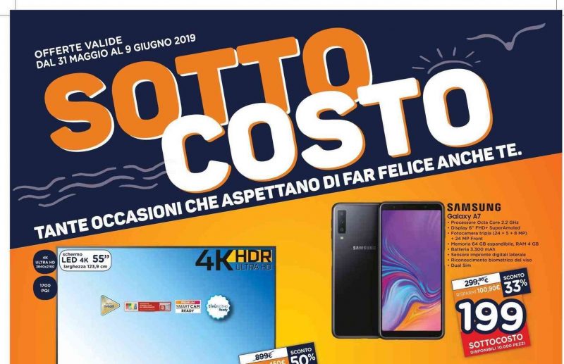 Volantino Unieuro &quot;Sottocosto&quot; 31 mag - 9 giu: tagli ai prezzi di smartphone, TV, iPad, Nintendo Switch e non solo (foto)