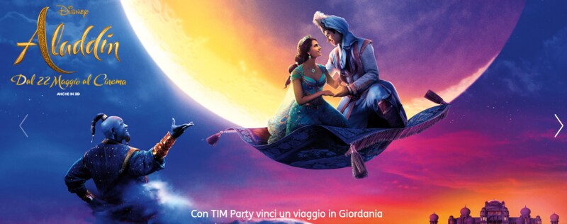 TIM Party vi fa volare in Giordania per celebrare il lancio del nuovo film Aladdin