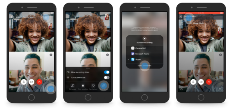 Skype porta la sua condivisione schermo su Android e iOS insieme a qualche novità grafica (foto e download)