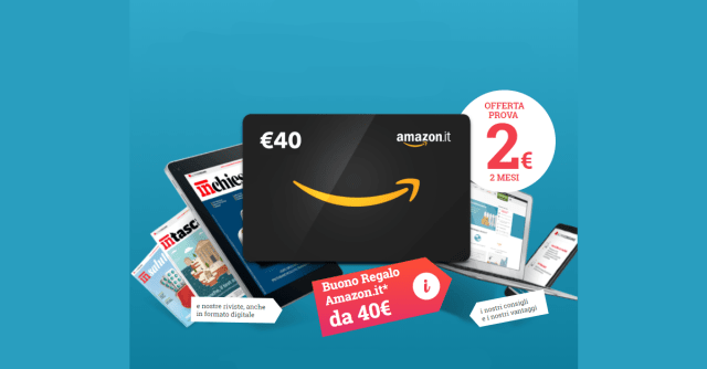 Abbonatevi ad Altroconsumo per ricevere un buono Amazon da 40€!