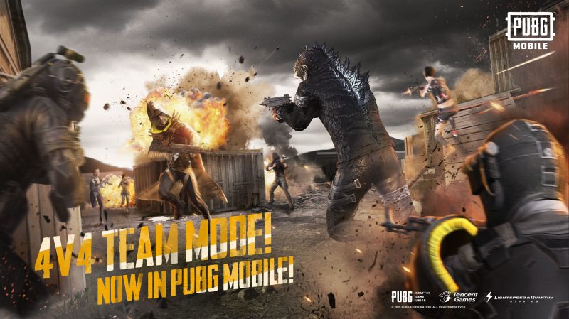 Ecco PUBG Mobile 0.13: nuova modalità team deatmatch 4x4, rilevazione cheat migliorata e nuovo tema Godzilla!