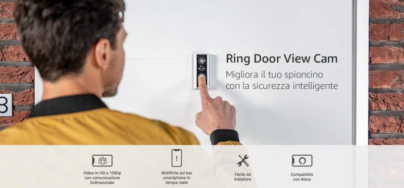 Toc toc, lo spioncino smart di Amazon disponibile in Italia: ecco Ring Door View Cam