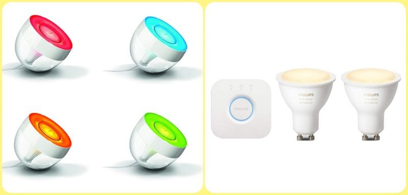 Due kit Philips Hue in offerta su Amazon: lampada colorata e faretti smart oggi costano meno