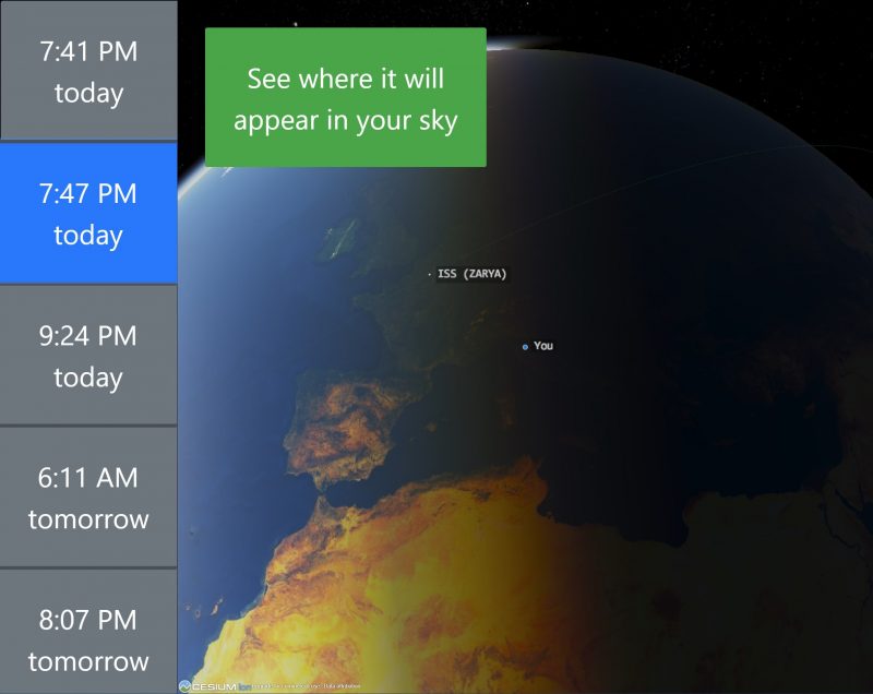 Una web app per sapere dove e quando passeranno i satelliti? Ci ha pensato un &quot;googler&quot;