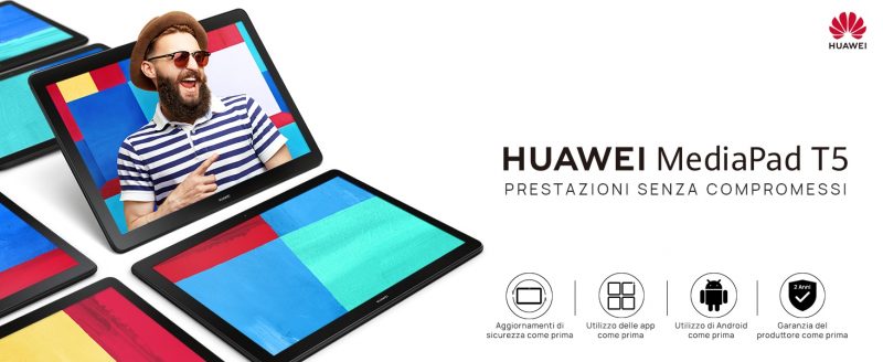 Huawei Mediapad T5 10 in sconto a 159€ su Amazon: tablet con modulo LTE