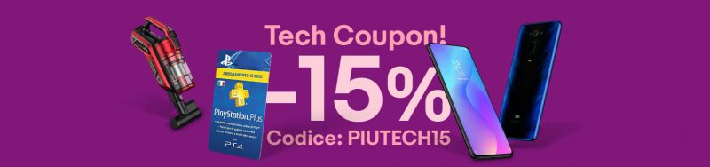 Doppio coupon eBay: fino al 15% di sconto extra su smartphone, videogiochi e console